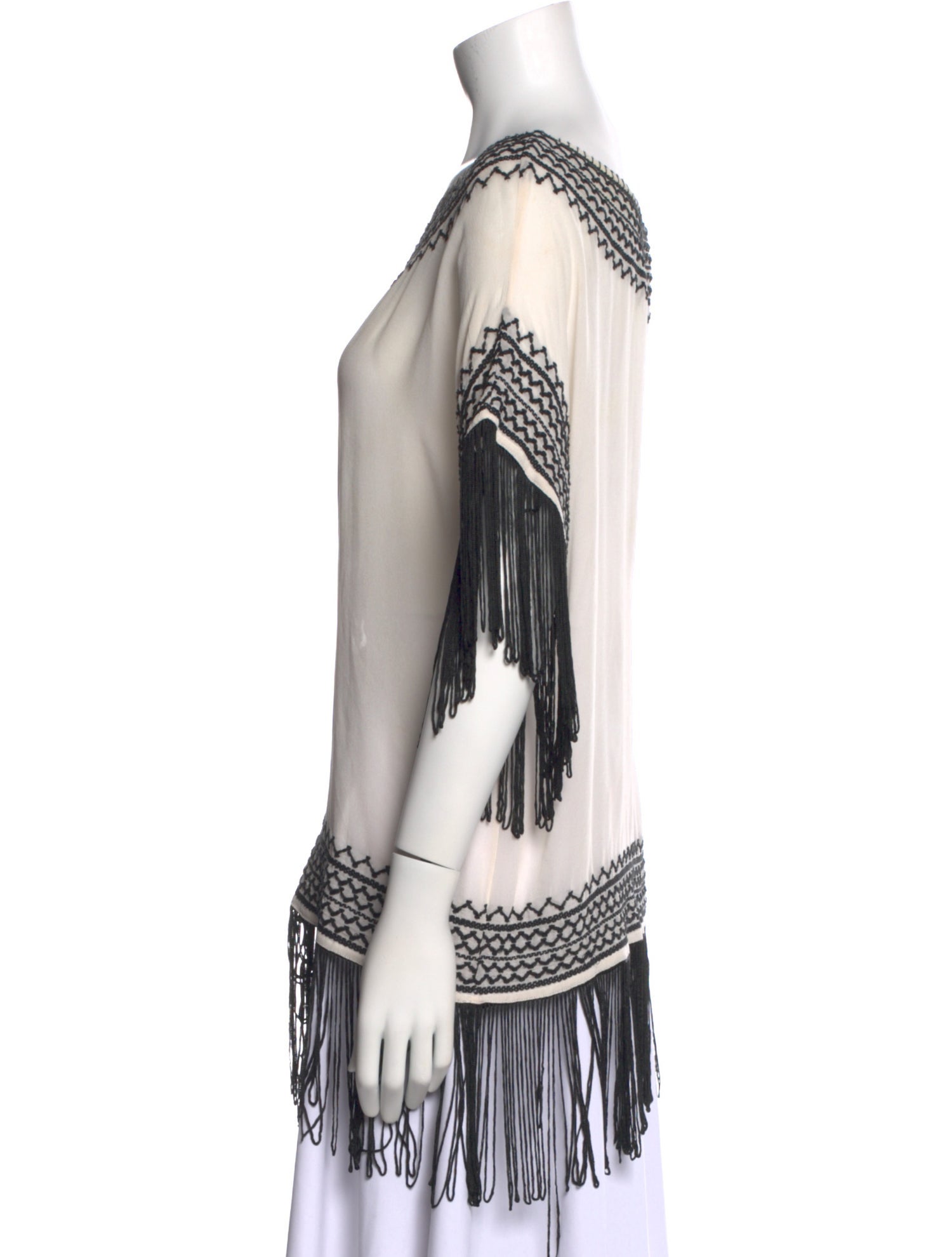 Alice + Olivia Printed Bateau Neckline Tunic