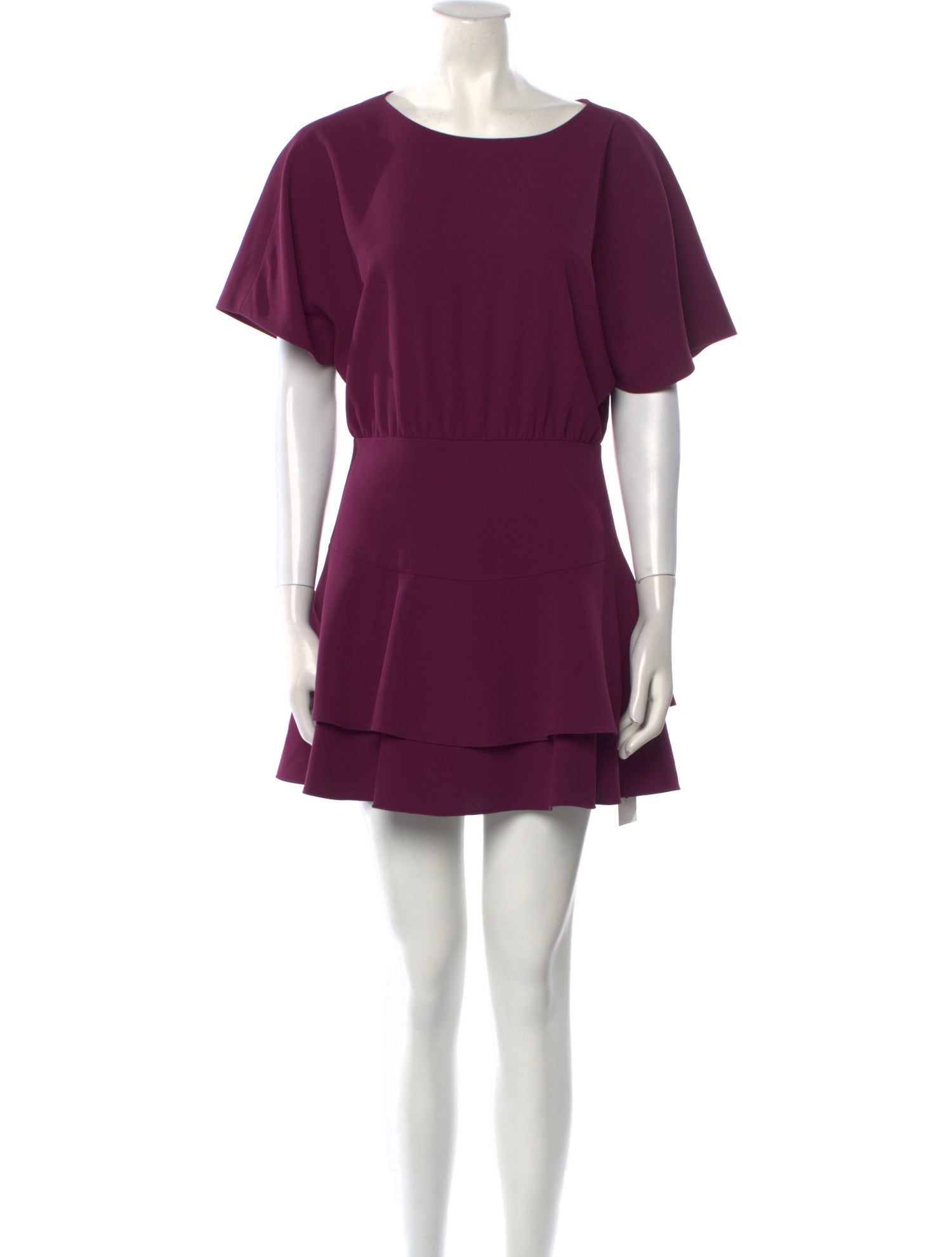 Alice + Olivia Bateau Neckline Mini Dress