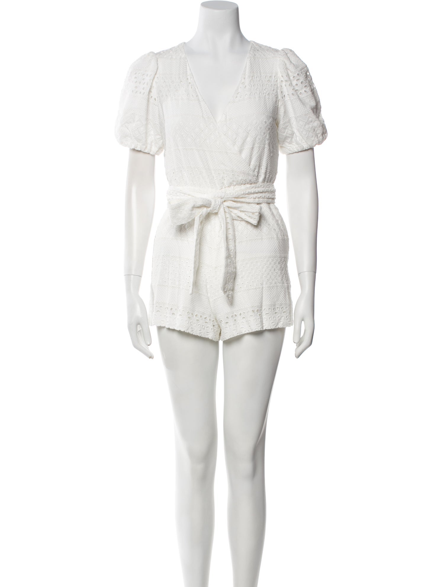 Alice + Olivia Plunge Neckline Romper