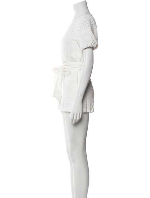 Alice + Olivia Plunge Neckline Romper