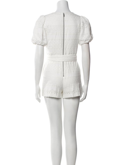 Alice + Olivia Plunge Neckline Romper