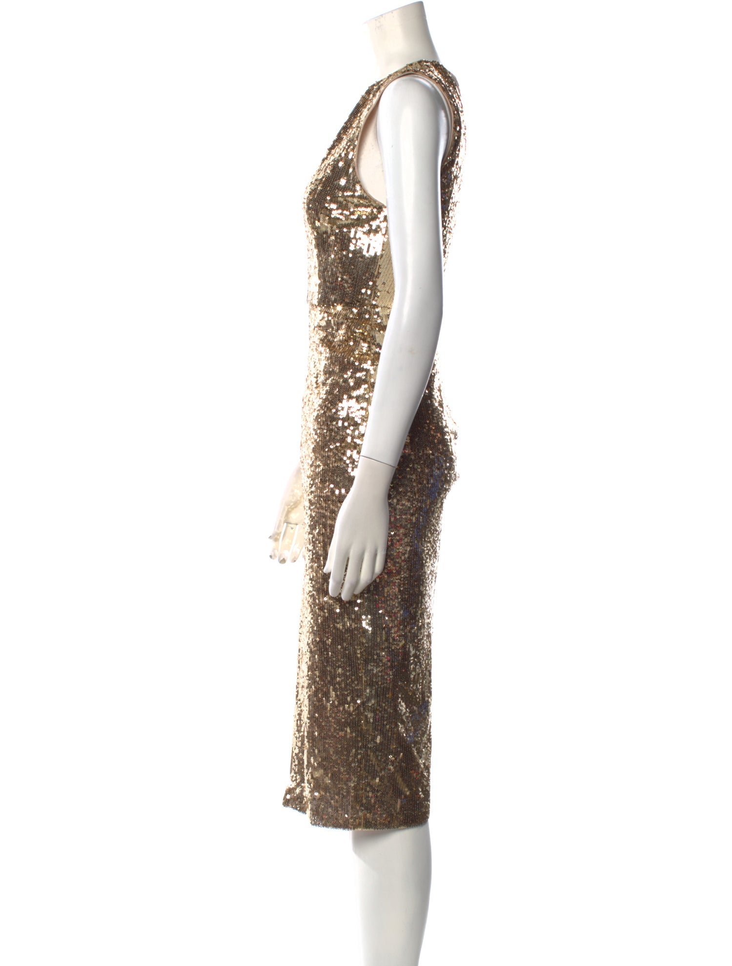 Alice + Olivia V-Neck Midi Length Dress