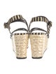 Alice + Olivia Leather Striped Espadrilles