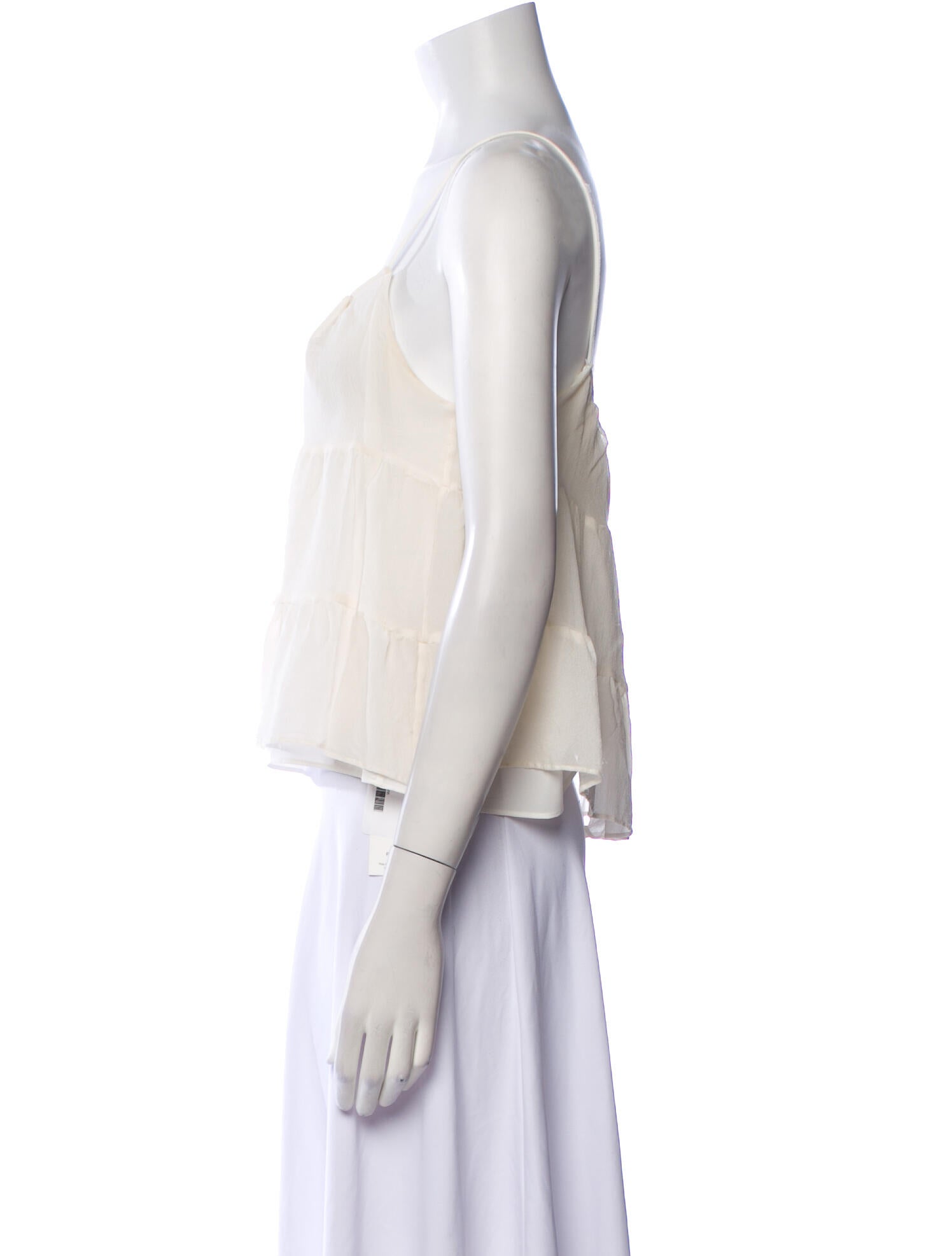 Alice + Olivia Silk Square Neckline Crop Top