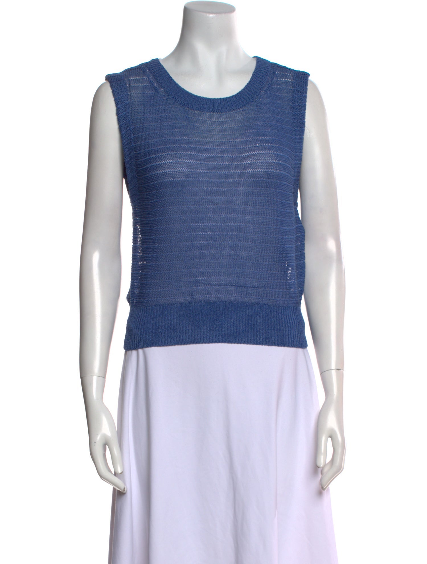 Alice + Olivia Linen Scoop Neck Sweater