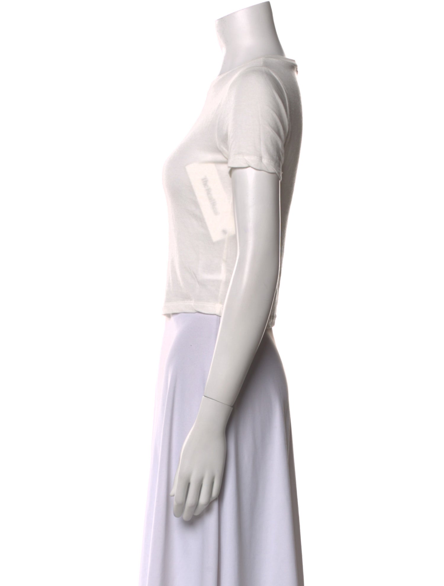 Alice + Olivia Bateau Neckline Short Sleeve Crop Top