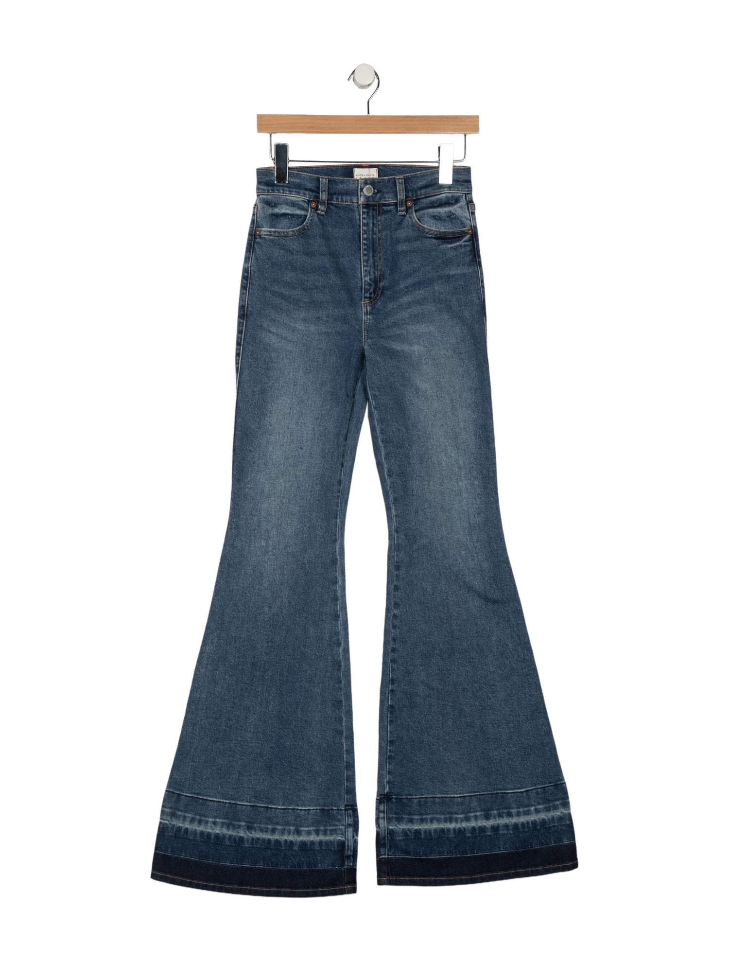 Alice + Olivia Mid-Rise Wide Leg Jeans