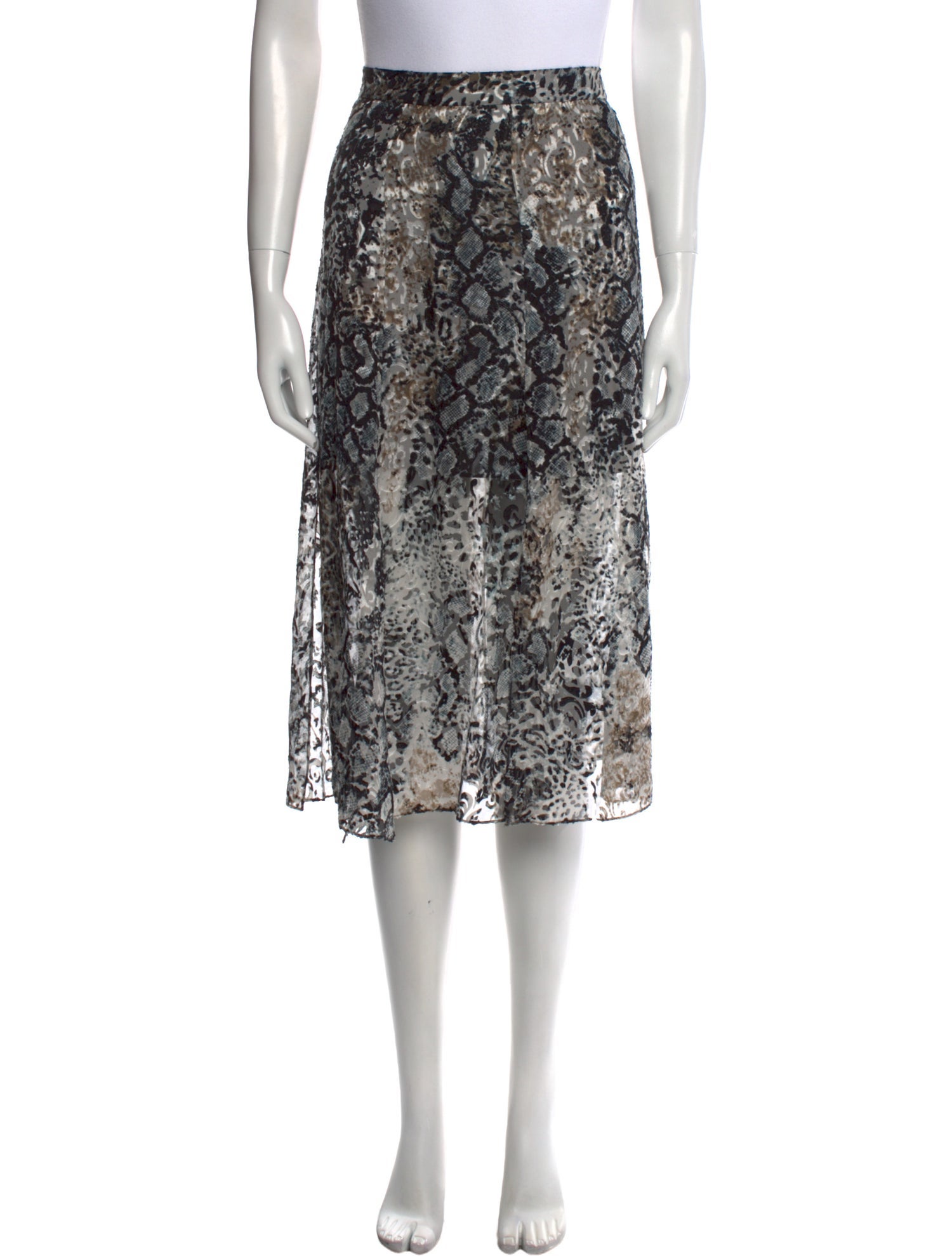 Alice + Olivia Animal Print Midi Length Skirt