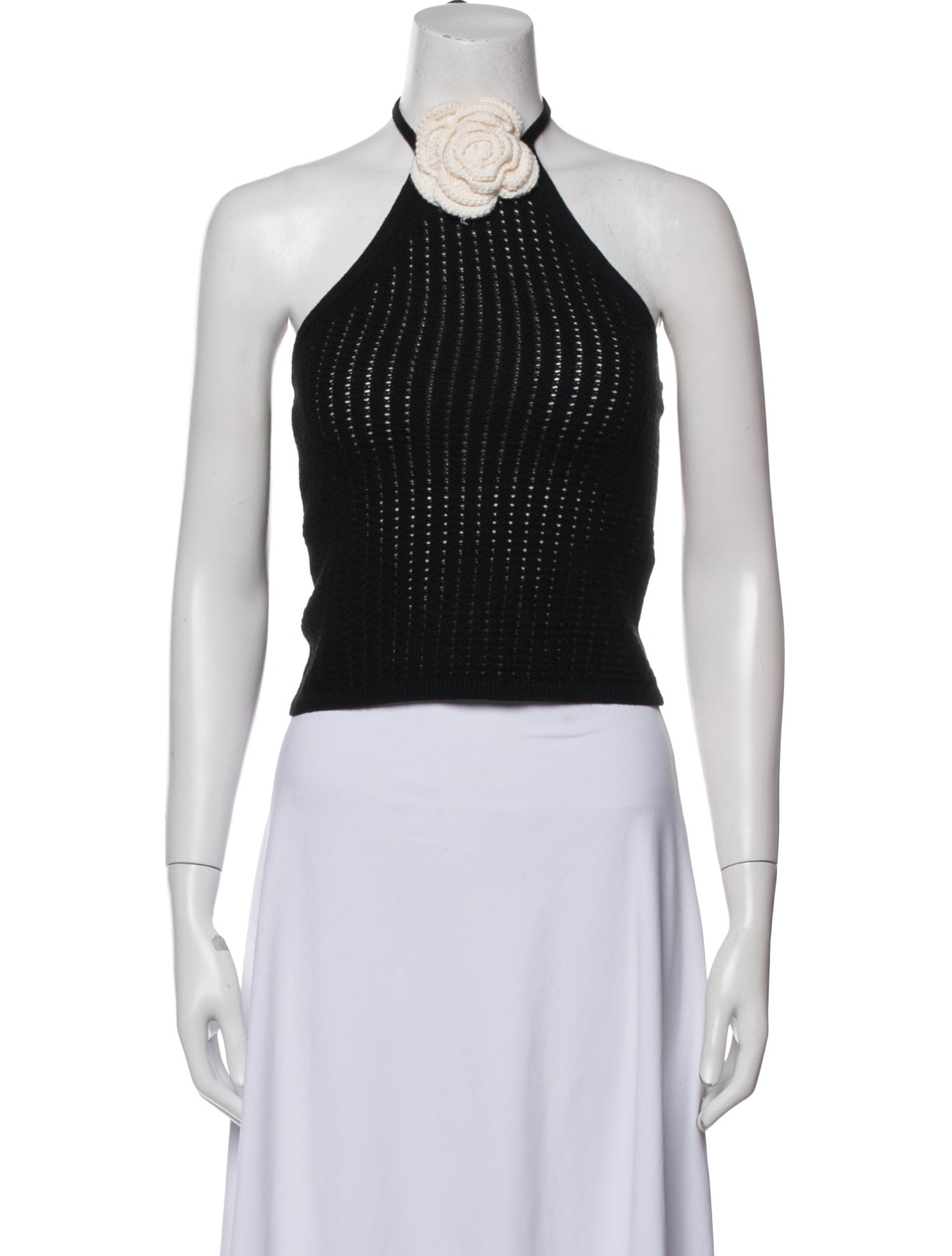 Alice + Olivia Wool Halterneck Crop Top
