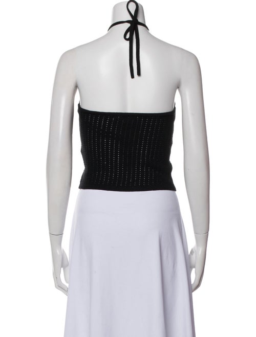 Alice + Olivia Wool Halterneck Crop Top
