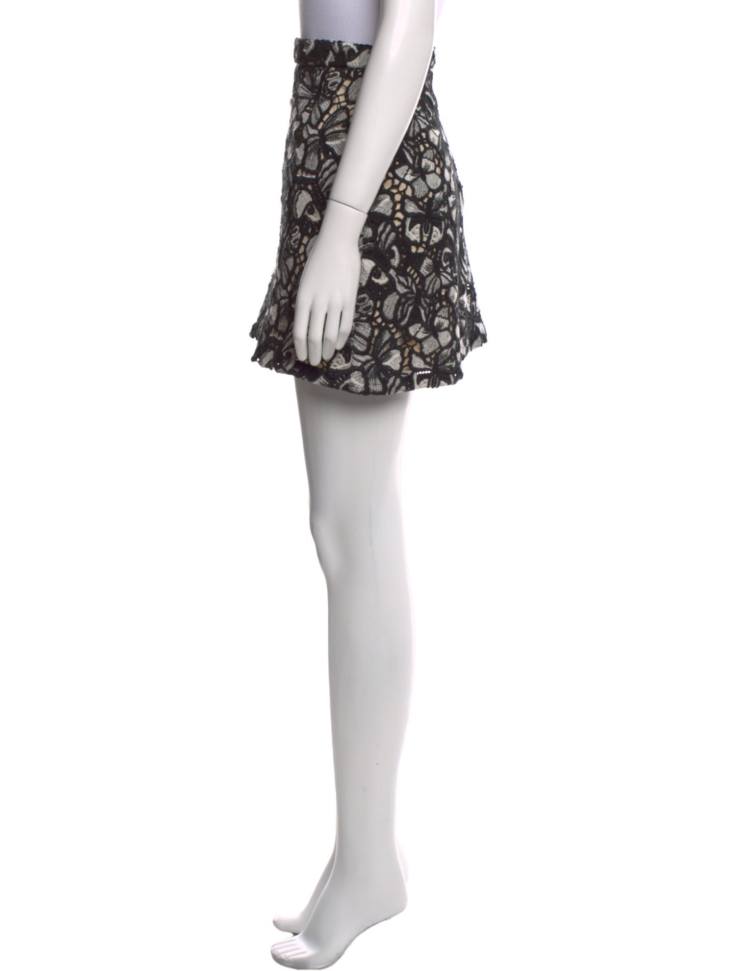 Alice + Olivia Lace Pattern Mini Skirt