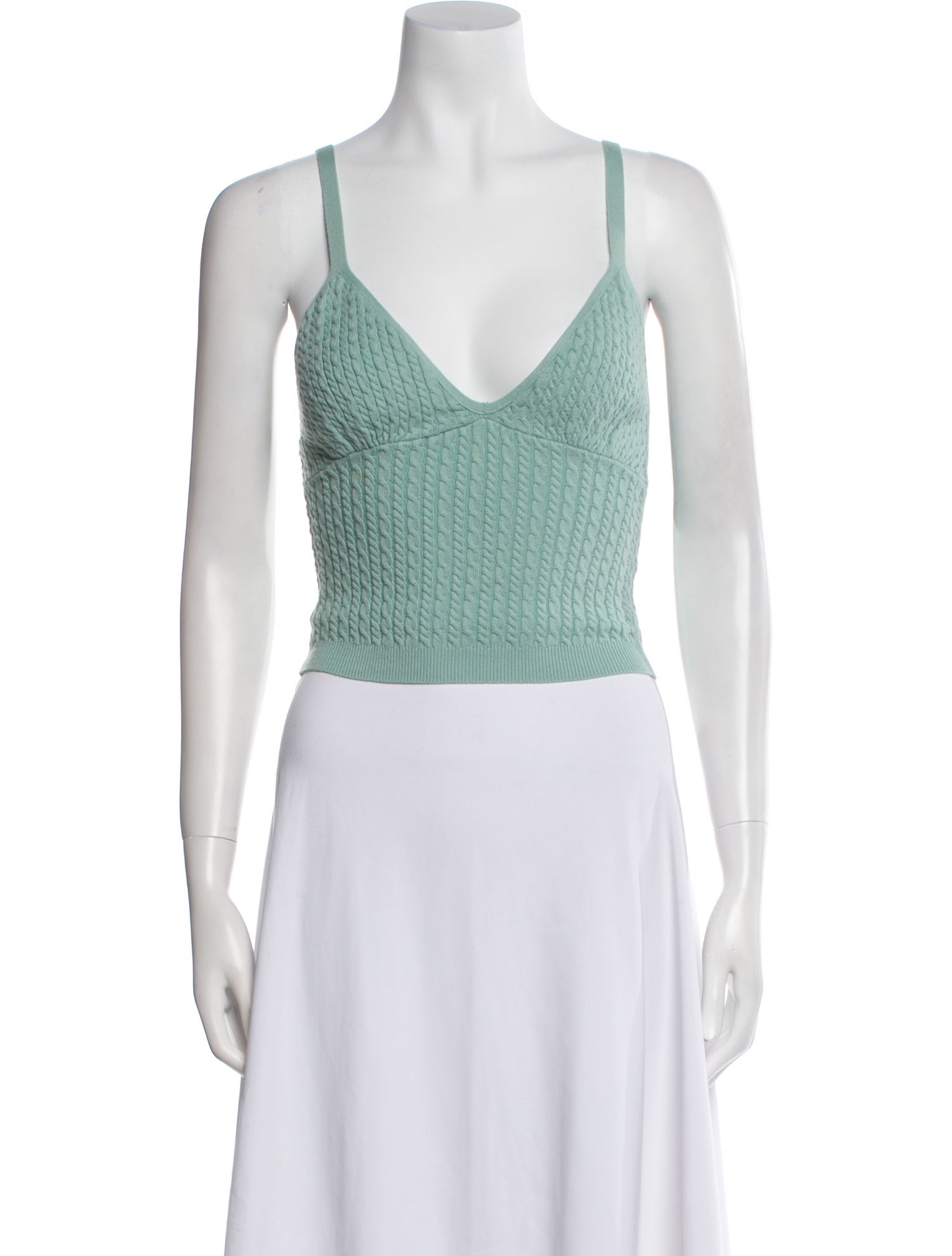 Alice + Olivia V-Neck Sleeveless Crop Top