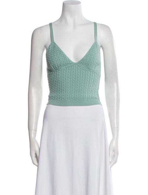 Alice + Olivia V-Neck Sleeveless Crop Top