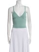 Alice + Olivia V-Neck Sleeveless Crop Top
