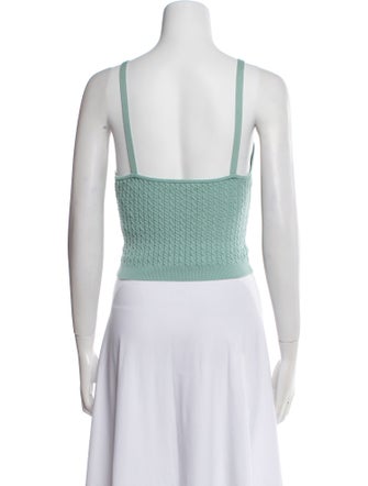 Alice + Olivia V-Neck Sleeveless Crop Top