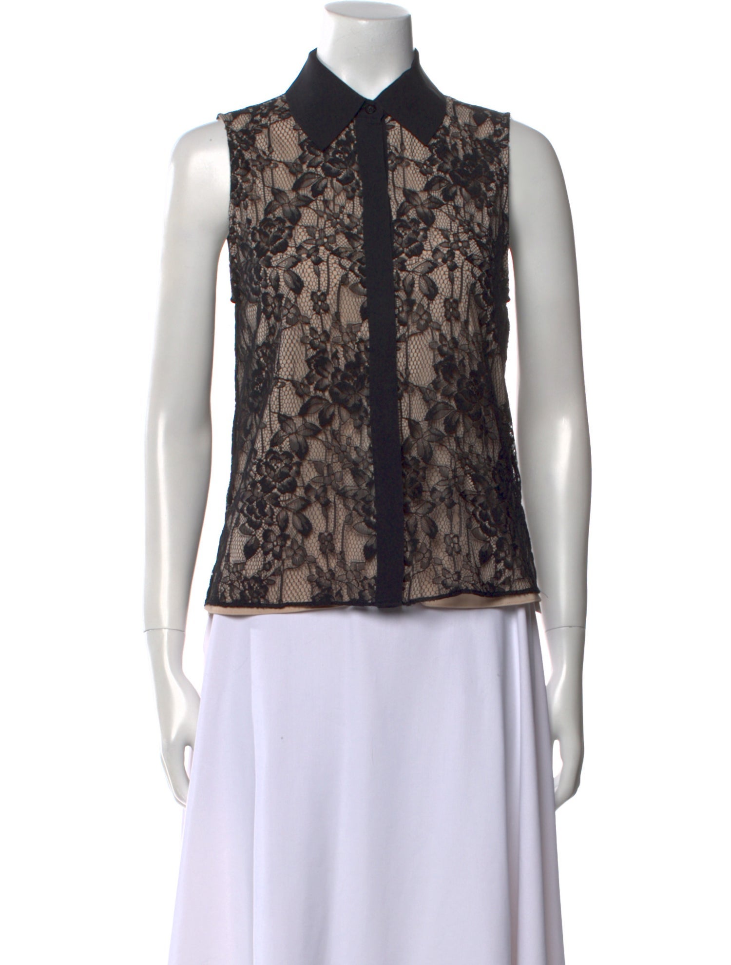 Alice + Olivia Lace Pattern Sleeveless Top