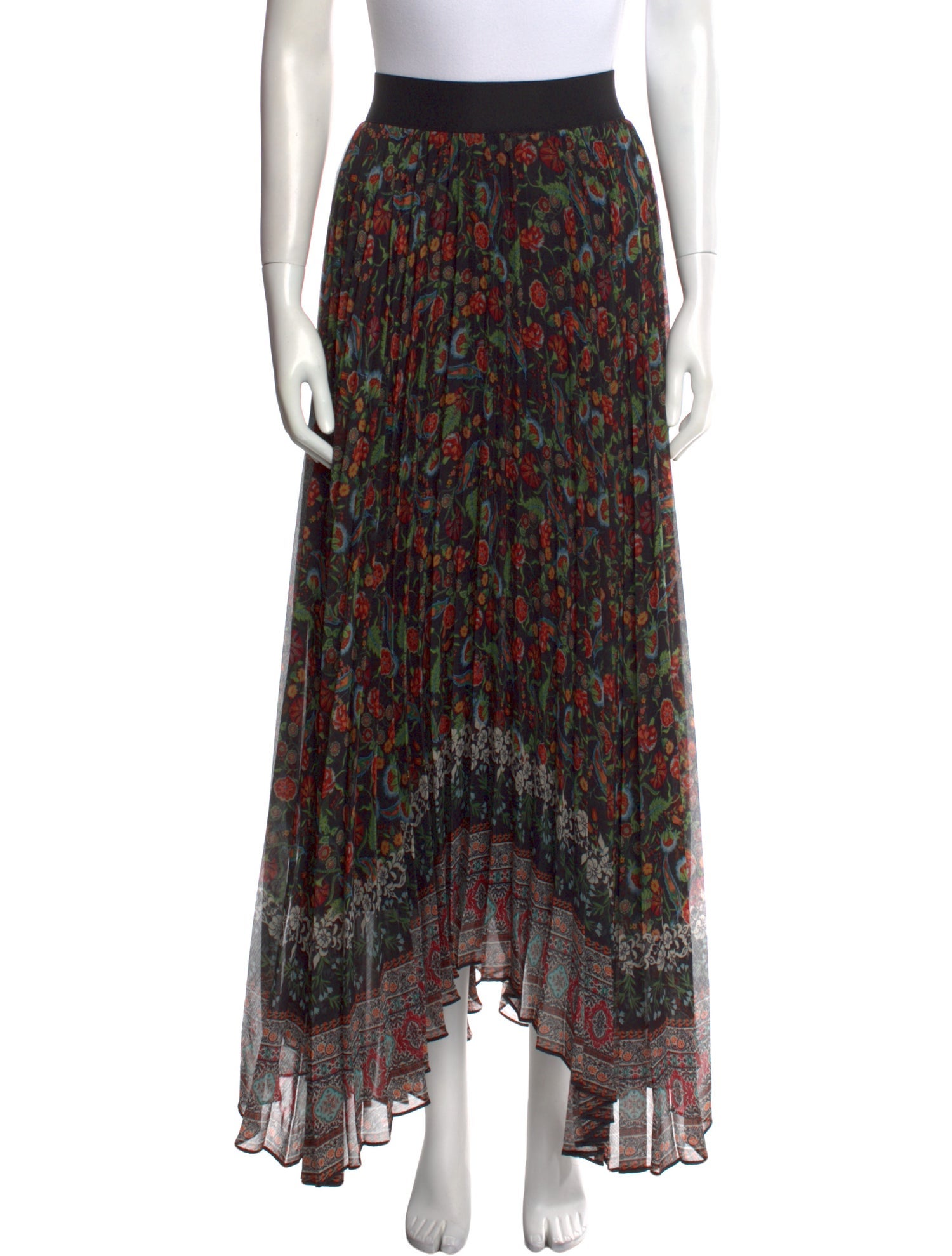 Alice + Olivia Floral Print Long Skirt