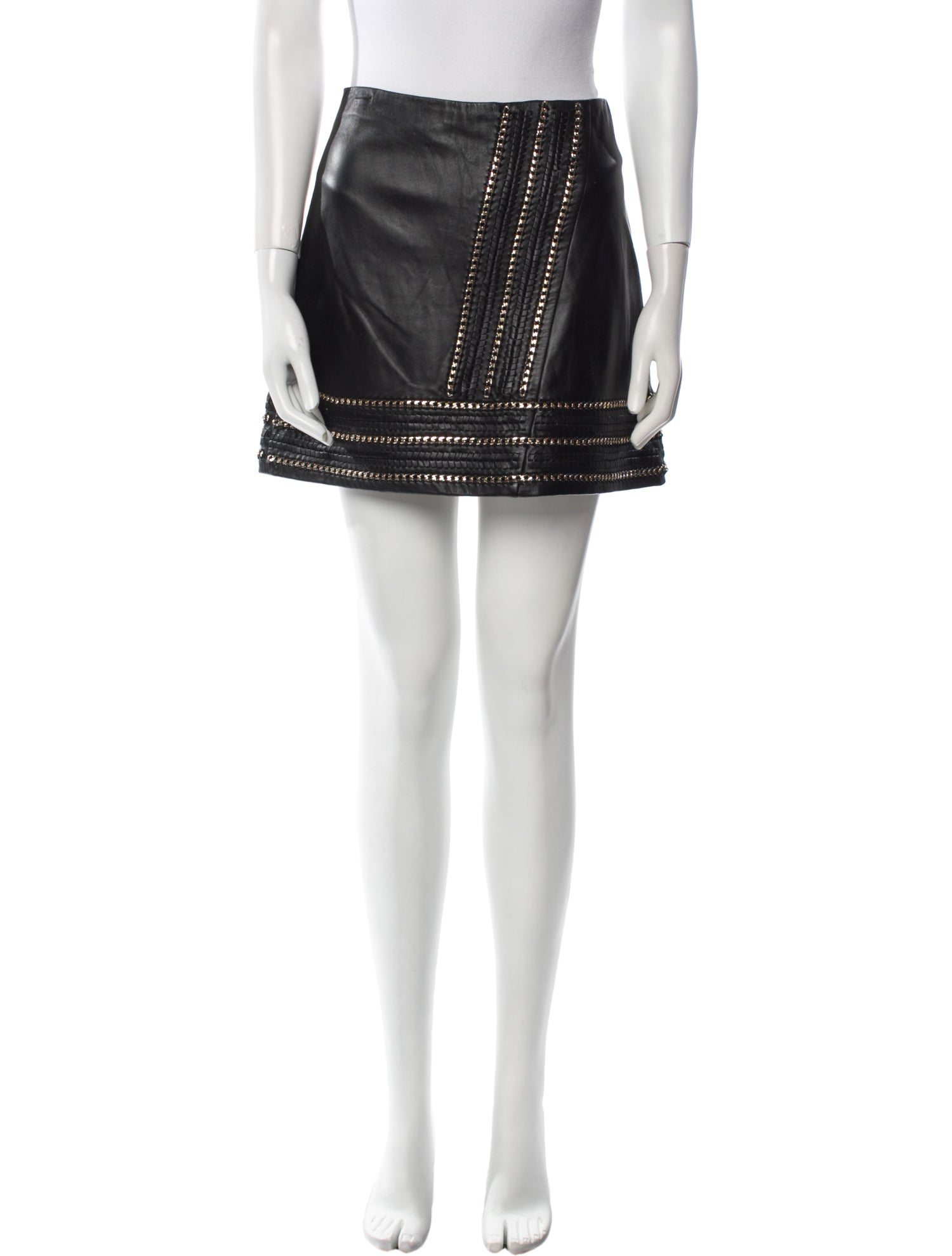 Alice + Olivia Leather Mini Skirt