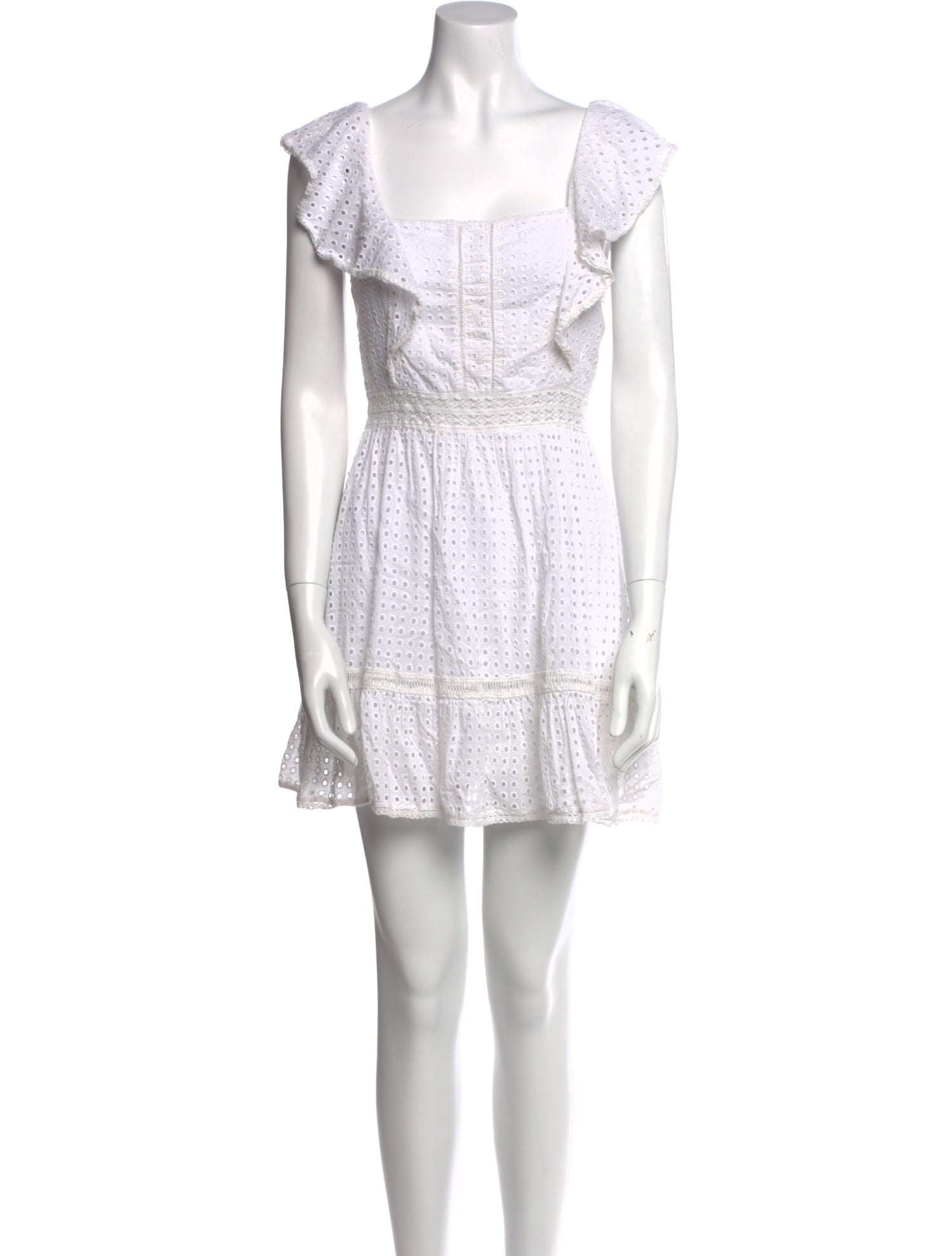 Alice + Olivia Lace Pattern Mini Dress