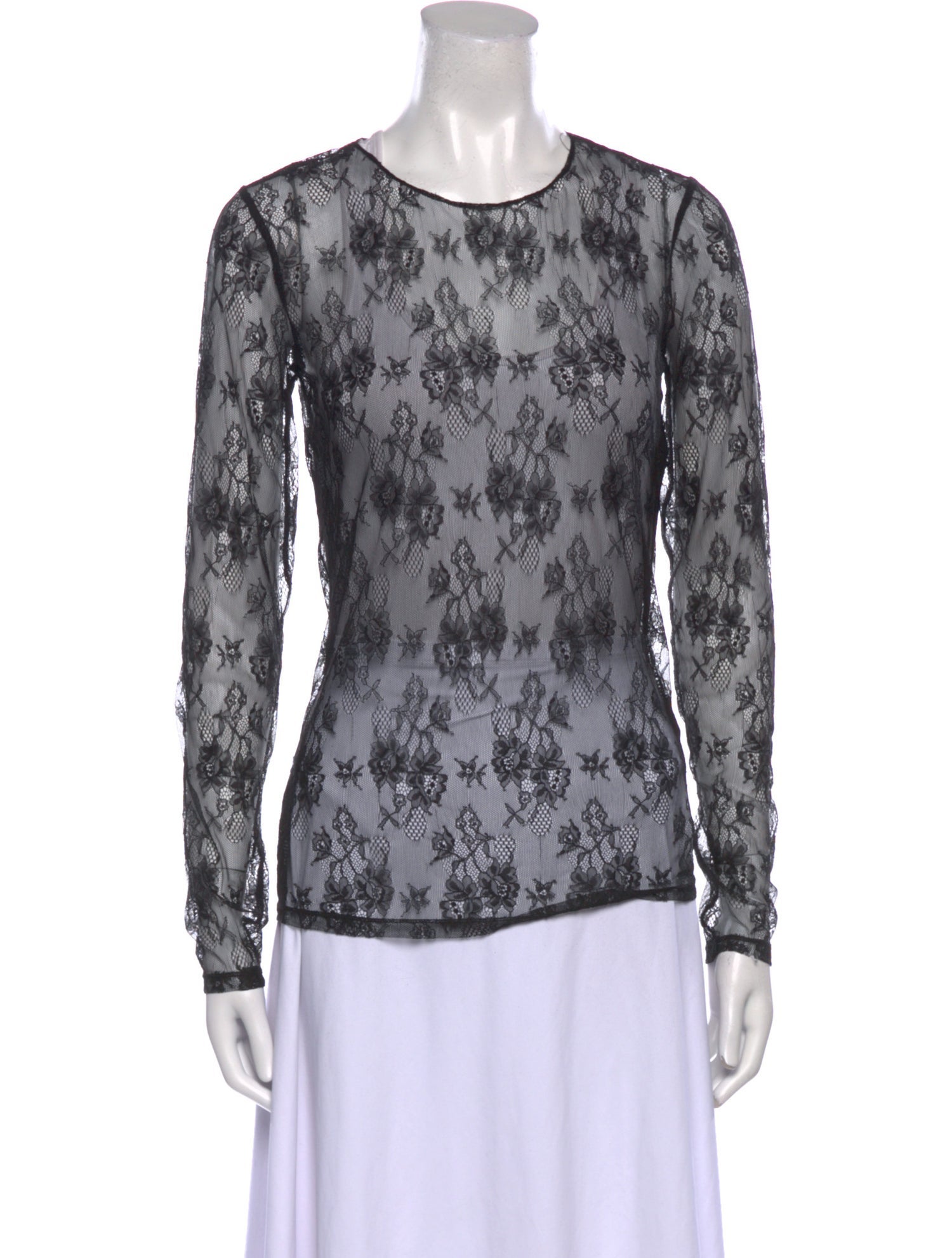 Alice + Olivia Nylon Floral Print Blouse