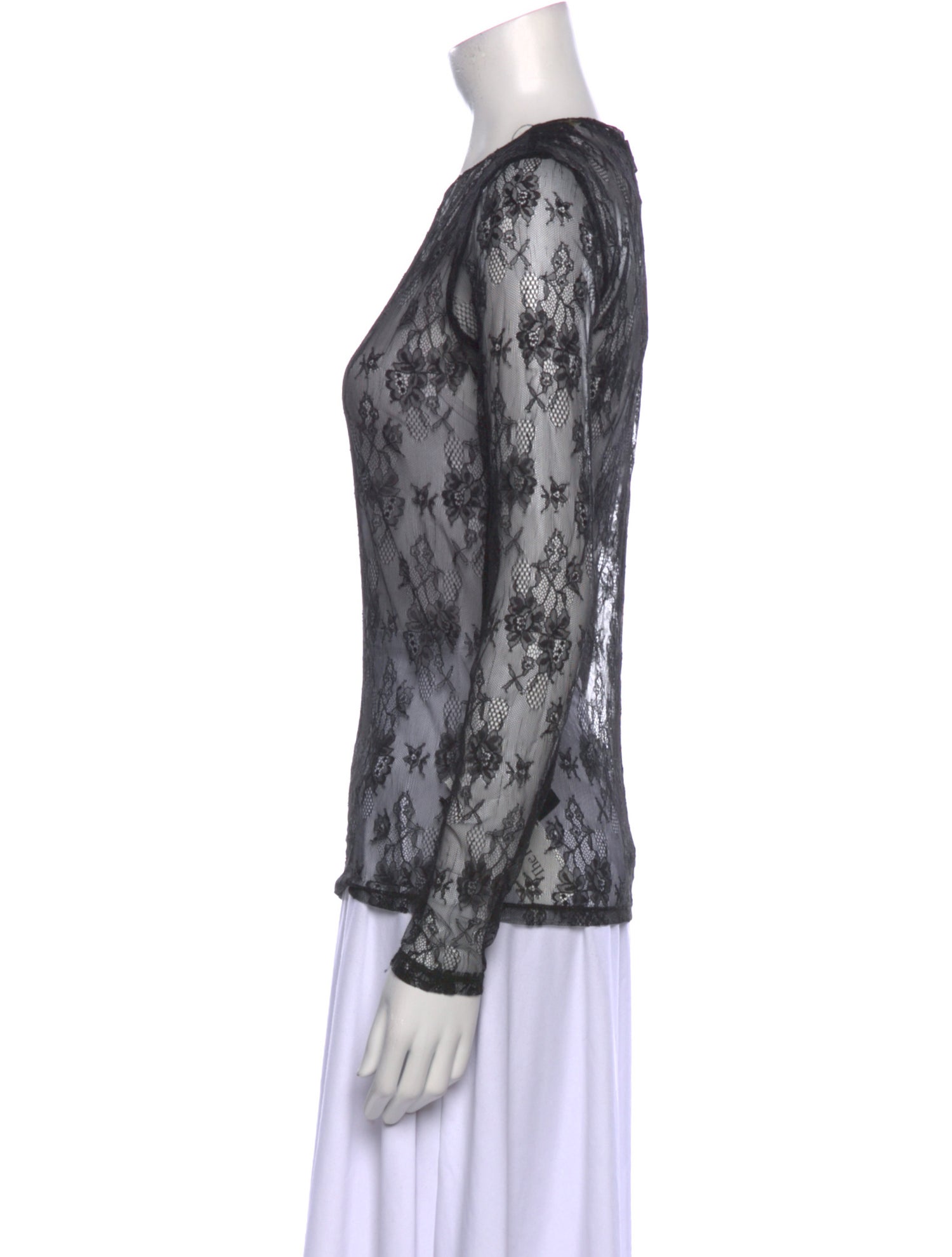 Alice + Olivia Nylon Floral Print Blouse