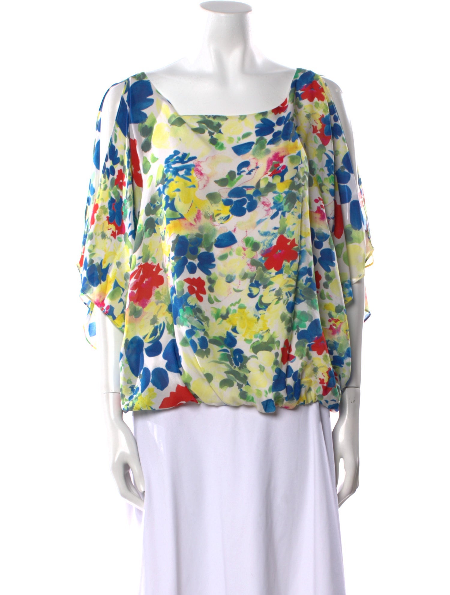 Alice + Olivia Silk Floral Print Blouse