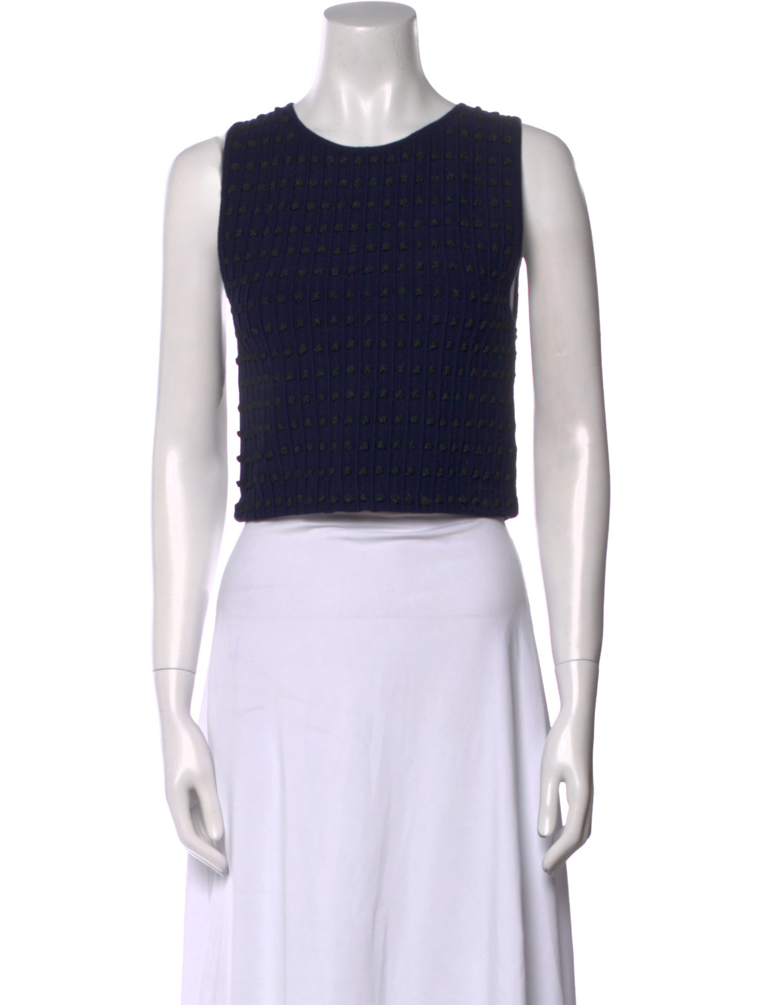 Alice + Olivia Crew Neck Sleeveless Crop Top w/ Tags