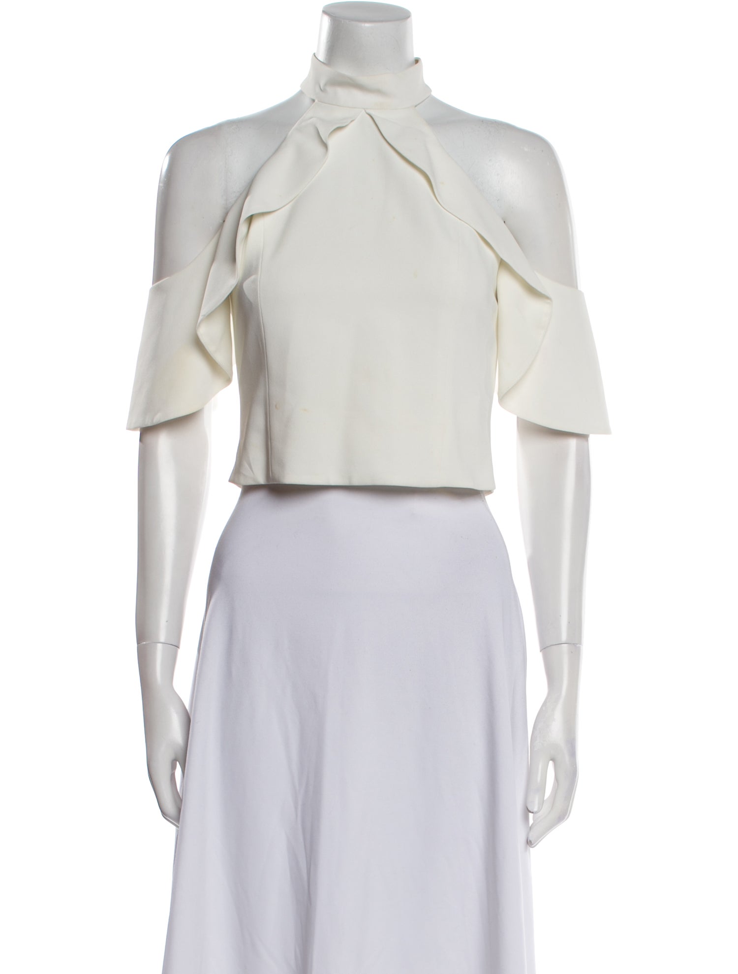 Alice + Olivia Off-The-Shoulder Short Sleeve Crop Top