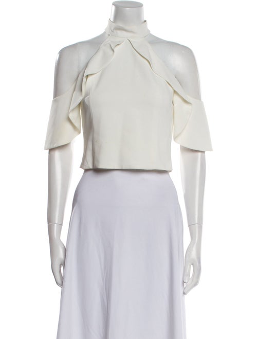 Alice + Olivia Off-The-Shoulder Short Sleeve Crop Top