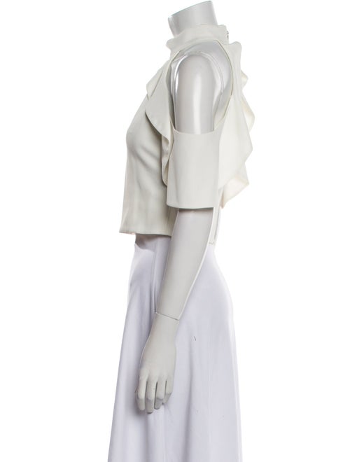 Alice + Olivia Off-The-Shoulder Short Sleeve Crop Top