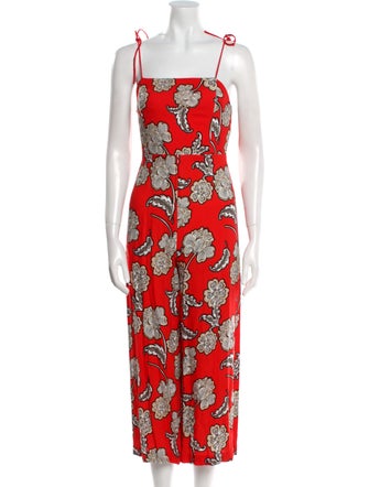 Alice + Olivia Printed Square Neckline Jumpsuit