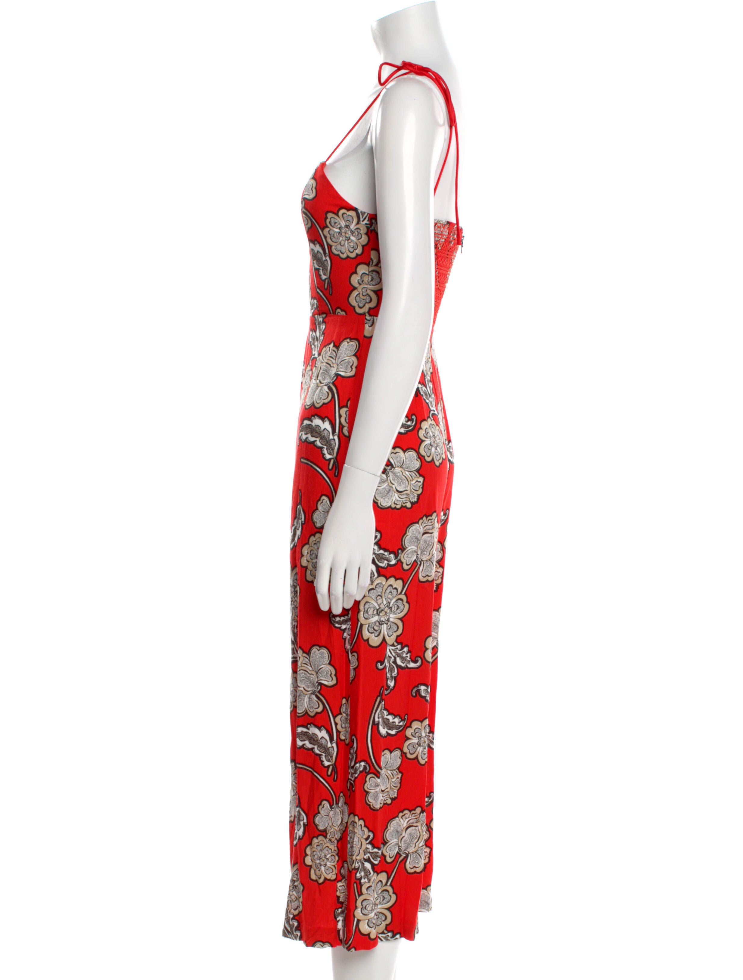 Alice + Olivia Printed Square Neckline Jumpsuit
