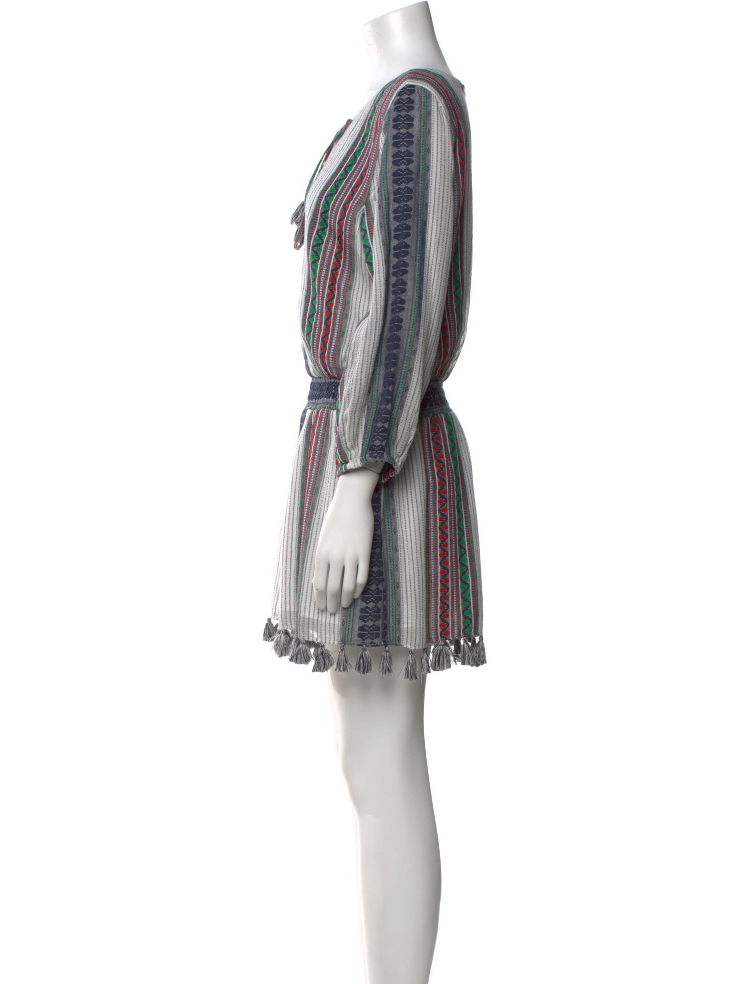 Alice + Olivia Striped Scoop Neck Romper