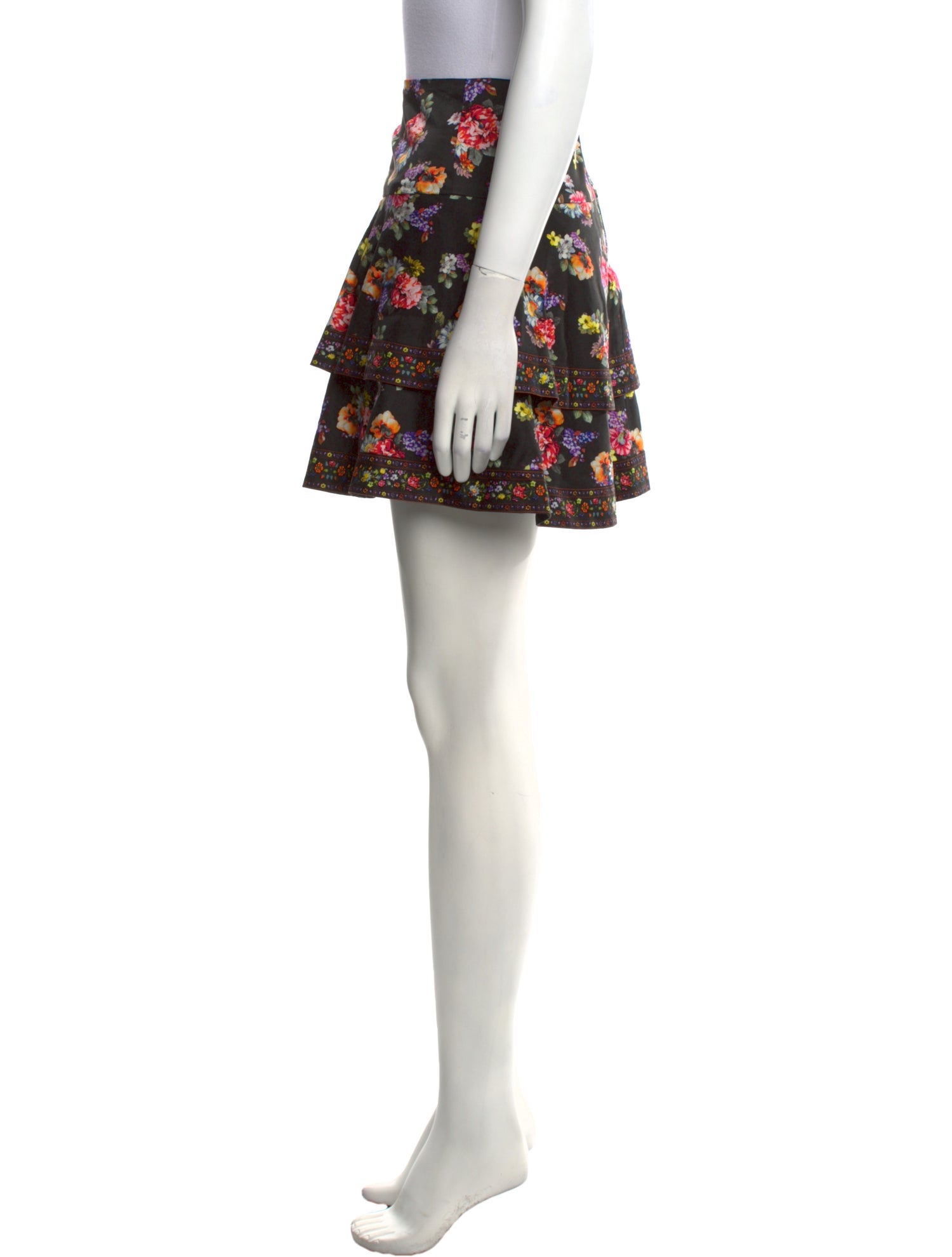 Alice + Olivia Floral Print Mini Skirt