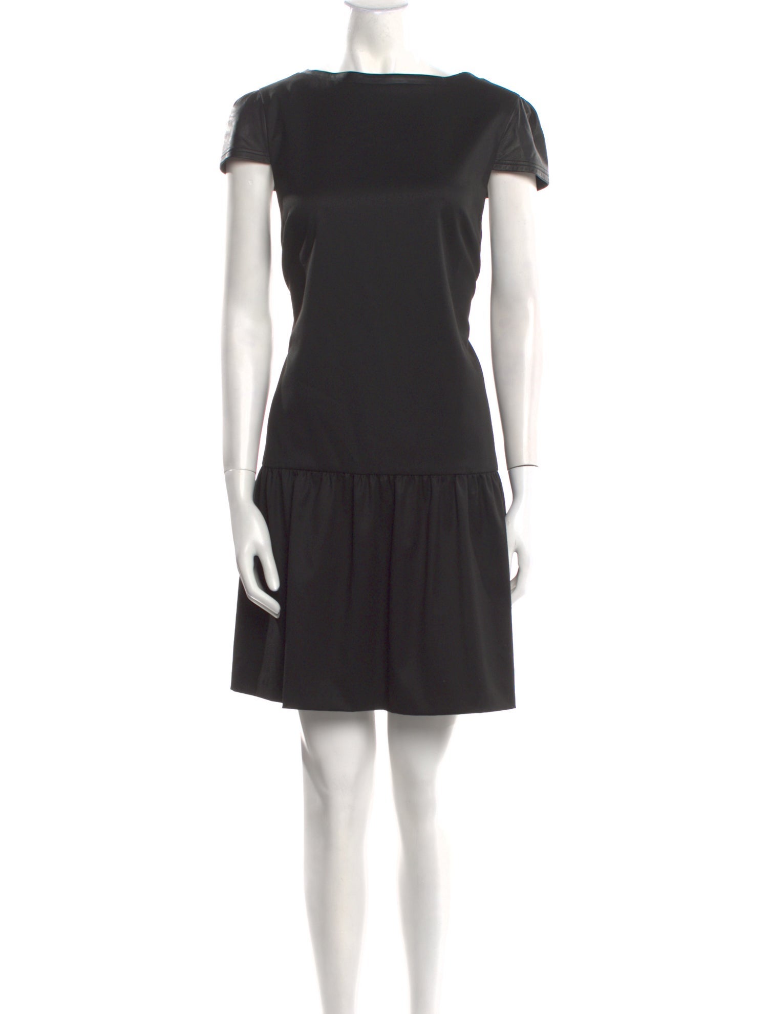 Alice + Olivia Bateau Neckline Mini Dress