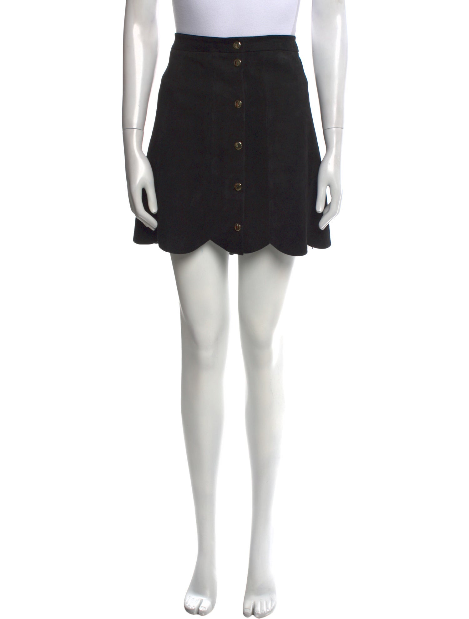 Alice + Olivia Lamb Leather Mini Skirt