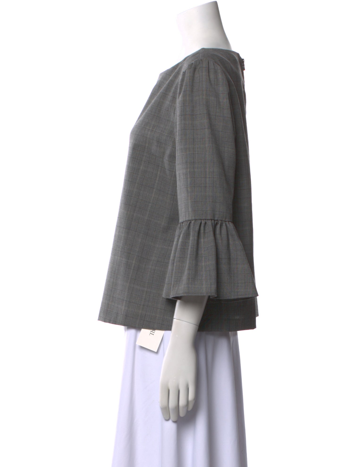 Alice + Olivia Virgin Wool Bateau Neckline Blouse