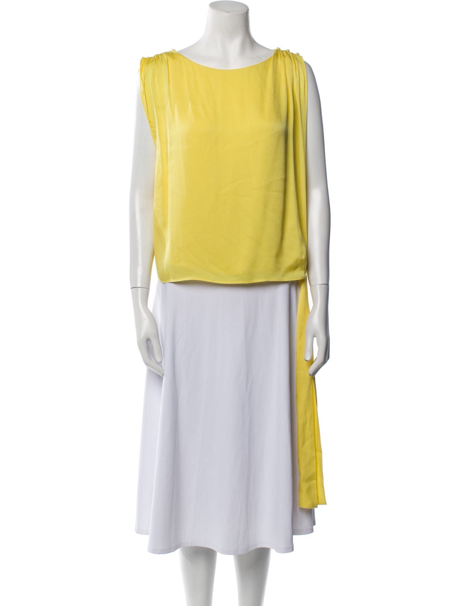 Alice + Olivia Silk Bateau Neckline Tunic