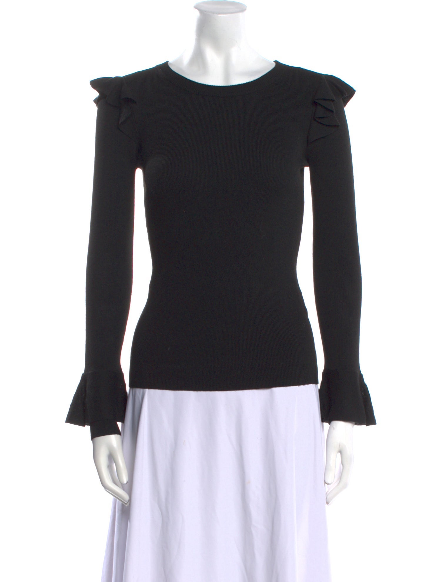 Alice + Olivia Crew Neck Long Sleeve Top