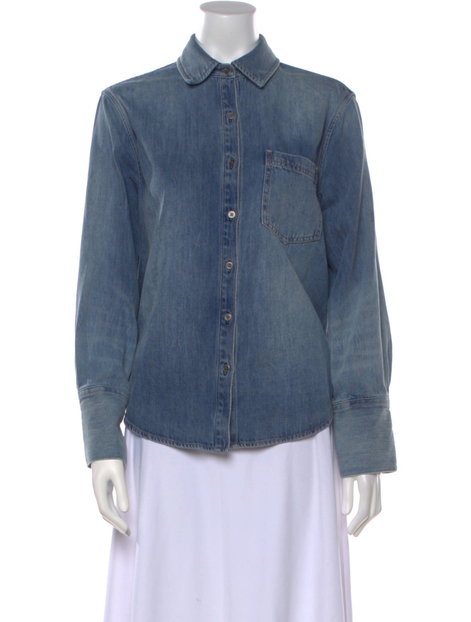 Alice + Olivia Long Sleeve Button-Up Top