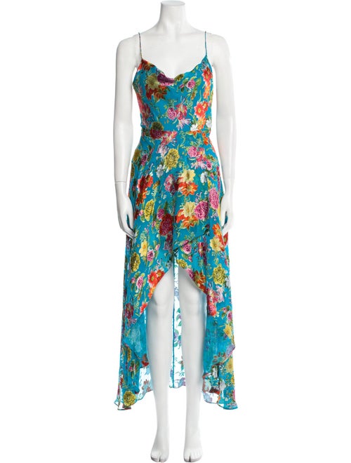 Alice + Olivia Floral Print Long Dress