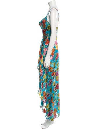 Alice + Olivia Floral Print Long Dress