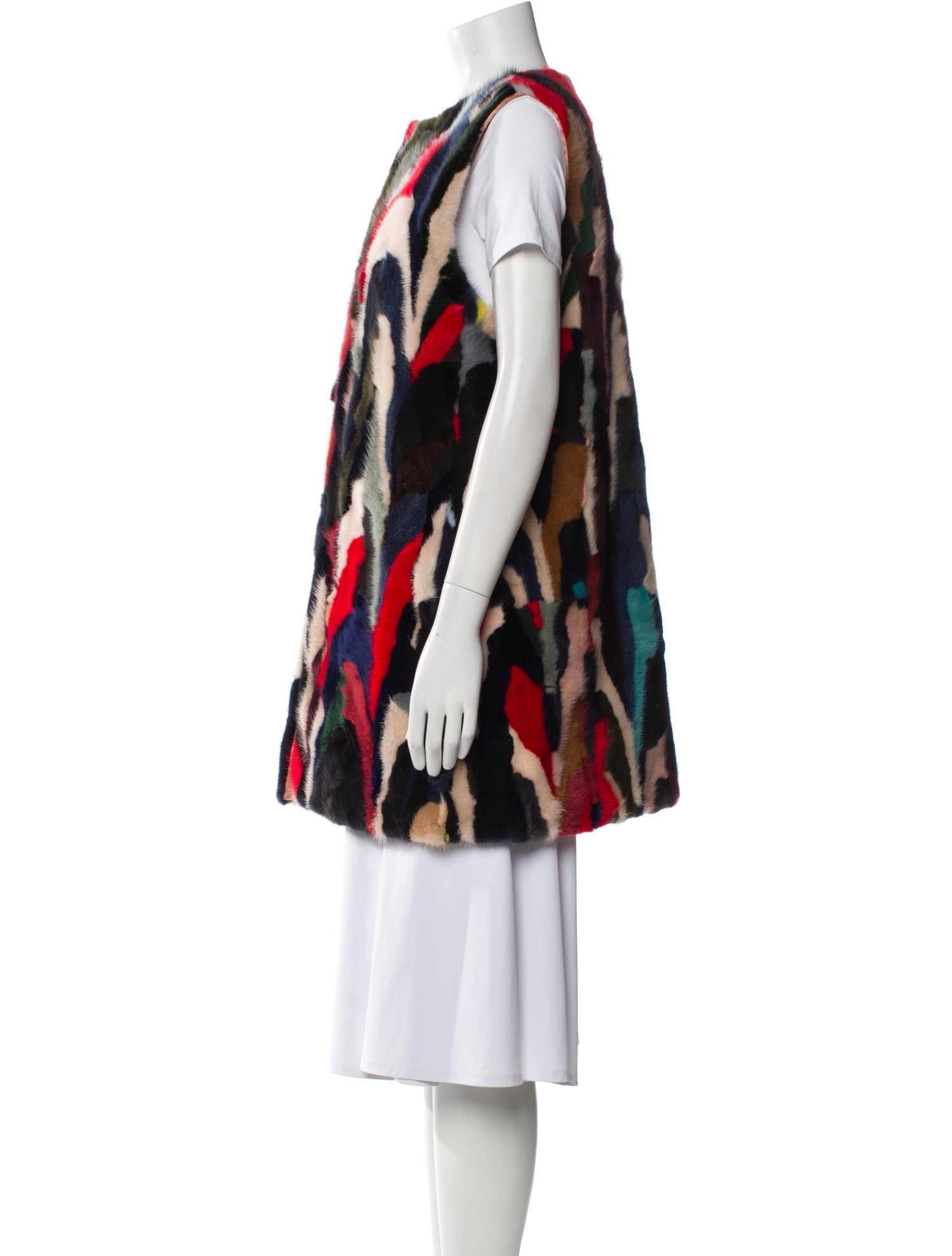 Alice + Olivia Mink Printed Fur Coat