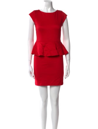 Alice + Olivia Bateau Neckline Mini Dress