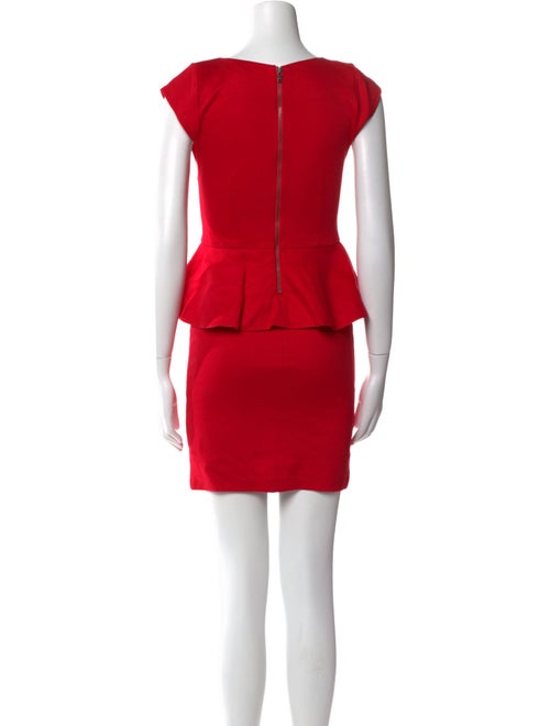 Alice + Olivia Bateau Neckline Mini Dress