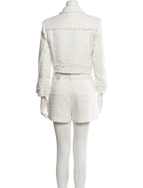 Alice + Olivia Raw-Edge Trim Short Set