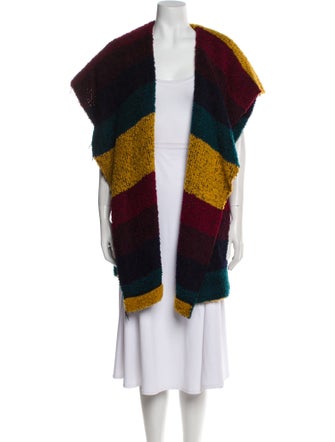 Alice + Olivia Virgin Wool Colorblock Pattern Vest