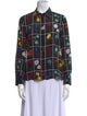 Alice + Olivia Silk Printed Button-Up Top