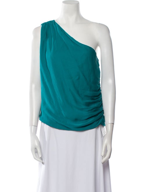 Alice + Olivia Silk One-Shoulder Top