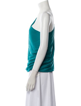 Alice + Olivia Silk One-Shoulder Top